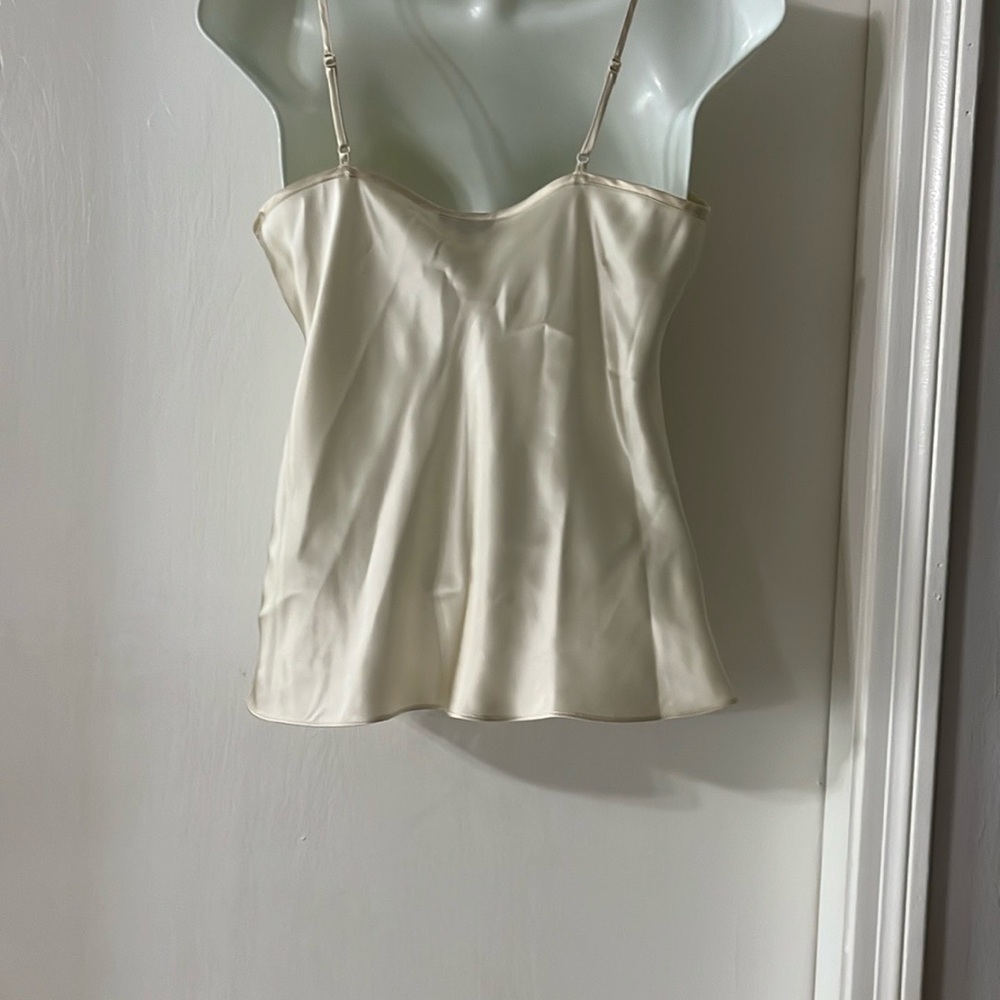 Talbots Silk Cream Fitted Bustier Camisole - Picture 2 of 8